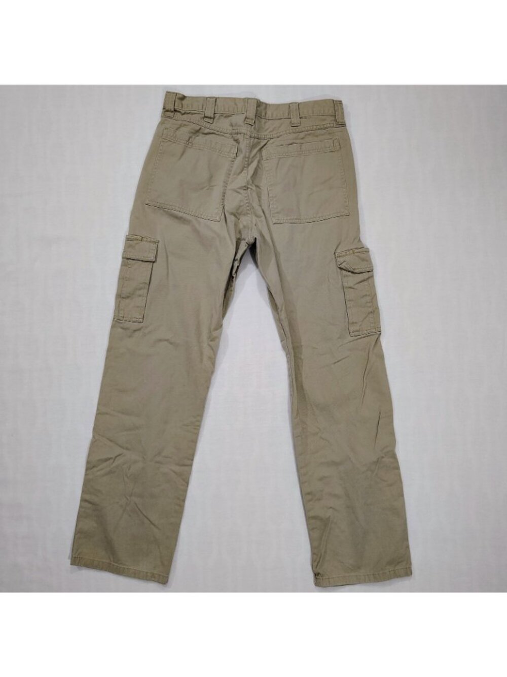 Wrangler Khaki Cargo Pants Mens Size 34 x 34 Straight Leg Pockets Cotton Tan - Picture 3 of 16